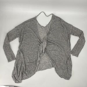 Free People Deconstructed Hem Oversized Twist Back Sweater - Size Large